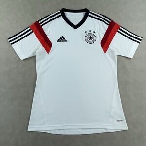 Germany 2014/2015 Training Soccer‎ Shirt Adidas Mens Size Small White Jersey